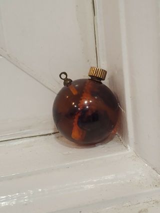 Unique Vintage Perfume Pendant,  Looks Like A Little Amber Ornament