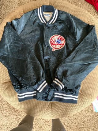 Vintage York Yankees Chalk Line Jacket Size Large Blue 80s 90s Nyc Supreme