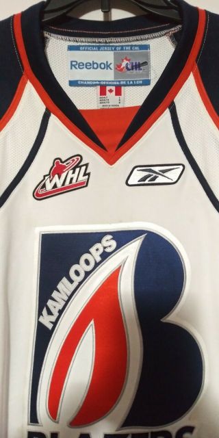 Kamloops Blazers Reebok CHL WHL blue hockey jersey Men ' s Large. 3