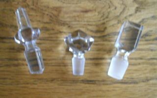 Vintage Clear Glass Crystal Perfume Bottle Stopper Only U - Pick