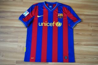 Size M Fc Barcelona 2009 - 10 Home Jersey Football Shirt Camiseta Barca Maglia