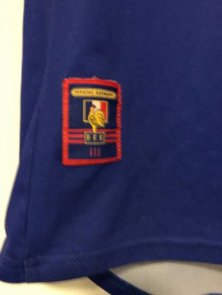Vintage FFF Adidas France 1998 Home World Cup Soccer Jersey Football Shirt Sz M 3