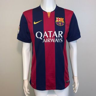 Nike 100 Authentic Fc Barcelona 2014/15 Home Soccer Jersey Medium