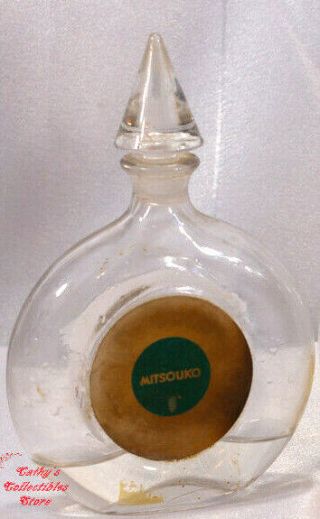 Vintage 1960s Guerlain Eau De Cologne Mitsouko Perfume 3 Oz Bottle Abt.  1/4 Full