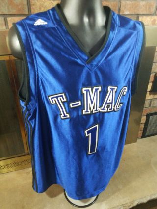 Vintage 2002 Adidas T - Mac Tracy McGrady 1 Jersey Blue Large Orlando Magic NBA 3