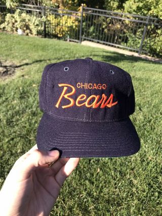 Vintage Chicago Bears Snapback Sports Specialties Wool Script