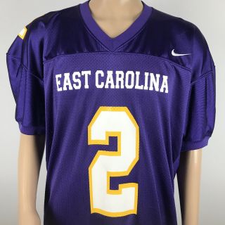 Nike Ecu East Carolina Pirates Mens 2xl Xxl Football Jersey Purple 2 Players Cut