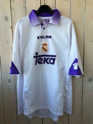 Vintage Real Madrid 1997/1998 Home Football Shirt Soccer Jersey Camiseta Kelme
