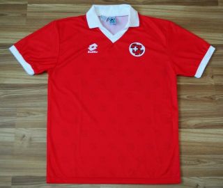 Switzerland National Team 1994/95/96 Home Football Shirt Jersey Lotto Size Large