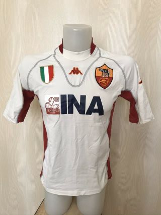 As Roma 2001/2002 Away Size L Kappa Shirt Jersey Maillot Football Soccer Maglia