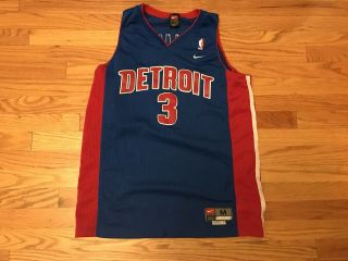 Vtg Nike Vintage Ben Wallace Detroit Pistons Basketball Jersey Sz Medium