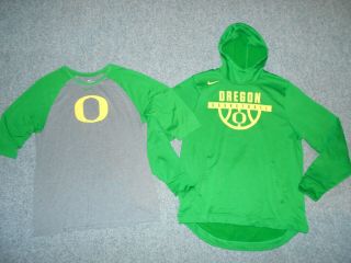 2 Nike Ncaa Oregon Ducks Mens Xl Therma - Fit Hoodie & Jersey T - Shirt Set B4