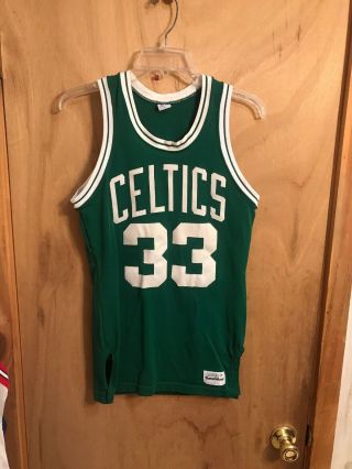 Vintage Larry Bird Celtics Nba Sand Knit Jersey Mens Medium