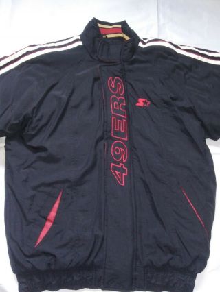 Vintage 90s San Francisco 49ers Men ' s Pro Line Starter Coat Size M 2