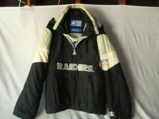 Vintage Oakland Raiders Starter Nylon Jacket Mens Large