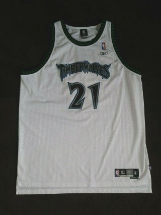 Vintage Reebok Nba Minnesota Timberwolves Kevin Garnett 21 Jersey Size 3xl (56)