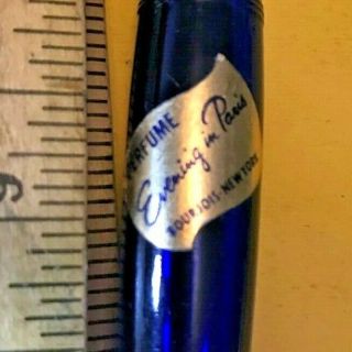 Vintage Evening In Paris Cobalt Blue Purse Bottle Not Empty Origional Label