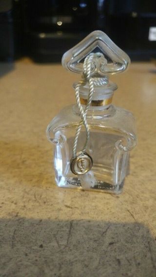 Vintage Guerlain By Baccarat Crystal Glass Perfume Bottle Empty