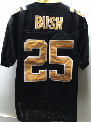 Reebok Nfl Equip Orleans Saints Reggie Bush 25 Sz 50 Jersey Black Gold