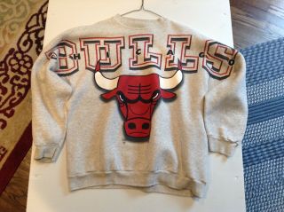 Vtg 90s Magic Johnson Originals Chicago Bulls Crewneck Sweatshirt Sz Xl - Cool