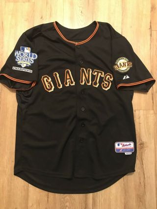 San Francisco Giants World Series 2010 Champions Buster Posey Jersey Majestic 48