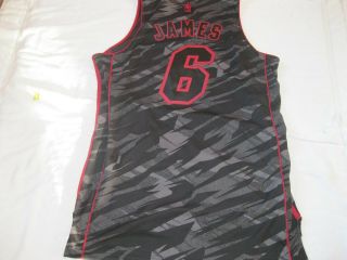 Rare Mens Adidas Miami Heat Lebron James 6 Limited Edition Tribute Nba Jersey