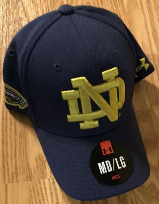 Notre Dame 2014 Team Issued Shamrock Series Indianapolis Under Armour Hat M/l