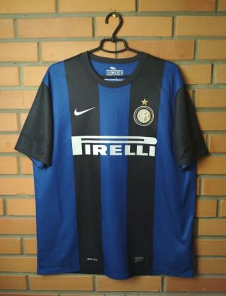 Inter Milan Internazionale Home Football Shirt 2012 - 2013 Jersey Soccer S.  Xl Nike