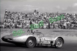 1960 Sports Car Racing Photo Negative Jim Jeffords Maserati Ford Vs Ferrari Era