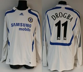 Chelsea London 2007 Longsleeve Drogba Football Shirt Soccer Jersey Adidas 2xl
