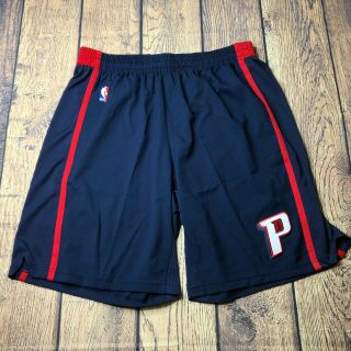 Adidas Nba Authentic Detroit Pistons Team Issued Shorts Red Sz 3xl,  2 Game Worn