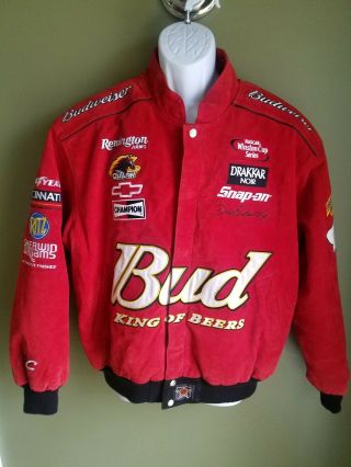 Chase Nascar Budweiser Dale Earnhardt Jr.  Nascar Mens Jacket Jeff Hamilton Sz.  L