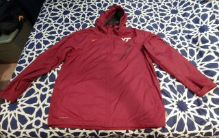 Bnwot Nike Team Virginia Tech Hokies Nike Storm - Fit Maroon Jacket Size 2xl
