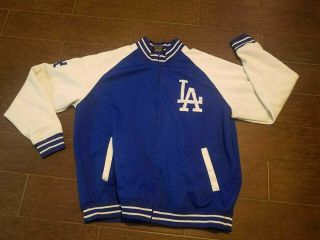 Men´s Stitches Mlb Los Angeles Dodgers La Baseball Jacket Size Xl Blue White