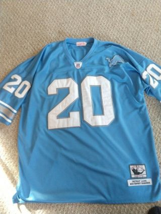 Barry Sanders Mitchell & Ness Detroit Lions Throwback Jersey Size 54