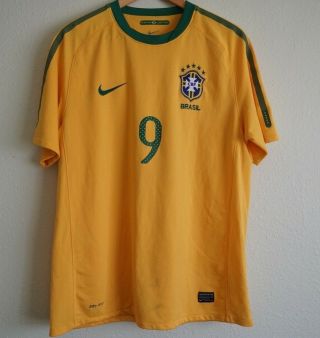 Vintage Nike Brazil Ronaldo 9 World Cup Team Soccer Jersey Brasil Size L