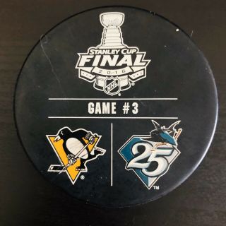 Pittsburgh Penguins/san Jose Sharks 2016 Stanley Cup Final Game 3 Warm Up Puck