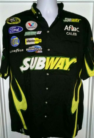 Carl Edwards Roush Fenway Racing Team Issued Xl Subway Pit Crew Shirt Ford 99