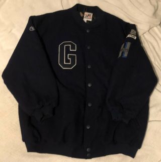 Homestead Grays Baseball Negro League Blue Letterman Jacket 4xl Button Front