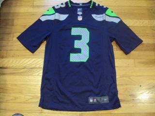 Russell Wilson Seattle Seahawks 3 Jersey Nfl Nike Size S Small Blue