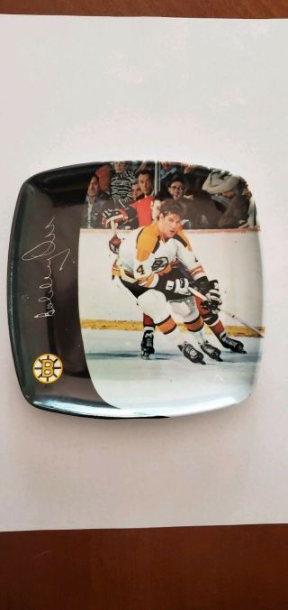 5 1/4 " X 5 1/4 " Bobby Orr Boston Bruins Vintage Ash Tray/candy Dish From Italy