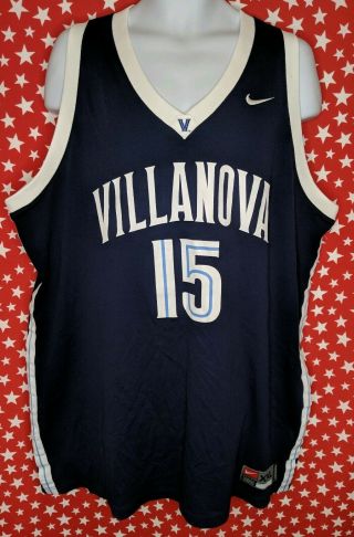 Nike Team Men’s Villanova Wildcats 15 Navy Basketball Jersey Size 2xl A050