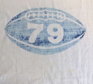 Vintage Football Jersey 1979 70s Durene Thick Cotton/Nylon White USA Sport Shirt 3