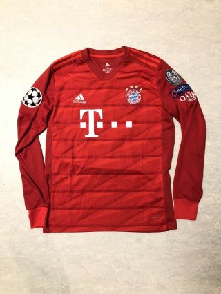 Fc Bayern Munich Home Kit Kimmich 32 Ucl 2019/20 Long Sleeve Jersey Mens Size M