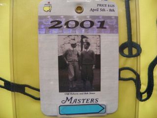2001 Masters Badge (tiger Woods)