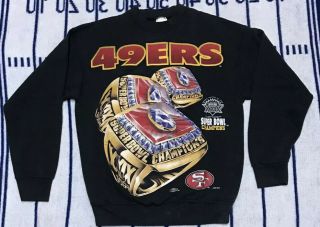 Vintage 49ers Sweatshirt 90s Bowl Rings Champion Nfl San Francisco