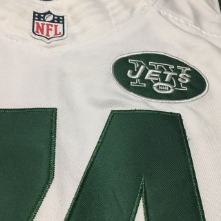 Nike On Field Nfl York Jets Nick Mangold Authentic White Jersey Size 44 L