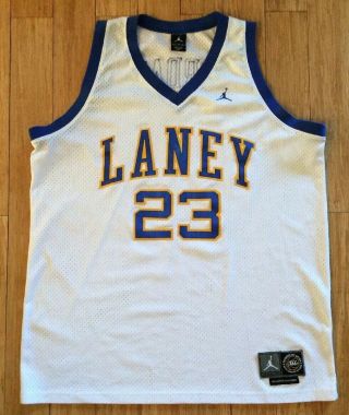 Michael Jordan Tag 23 Laney High School Nike Throwback White Jersey Size 2xl