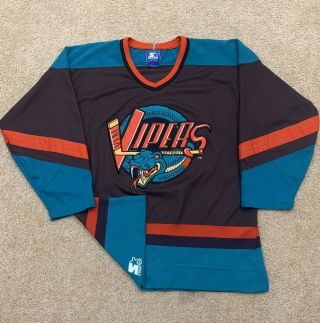 Vintage 90s Starter Detroit Vipers Hockey Jersey.  Very,  Fits A Medium.