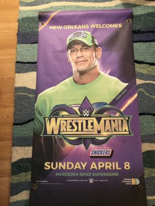 John Cena / Wwe Wrestlemania Xxx 30 2 - Sided Street Banner,  Sign Flag Poster